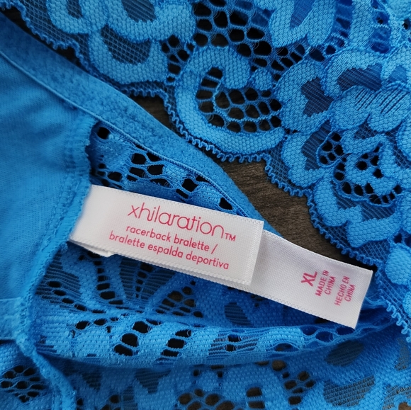 Xhilaration Racerback Wireless Padded Bralette Blue Women's XL NWT - Picture 14 of 16